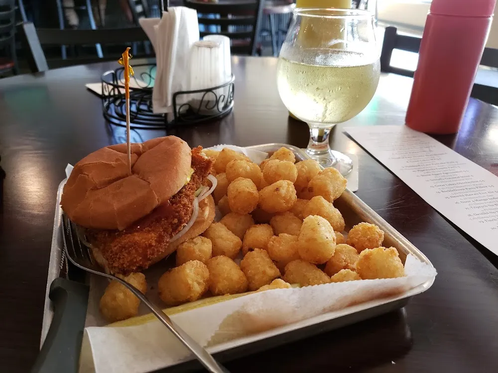 Pork Tenderloin Sandwich with Tater Tots